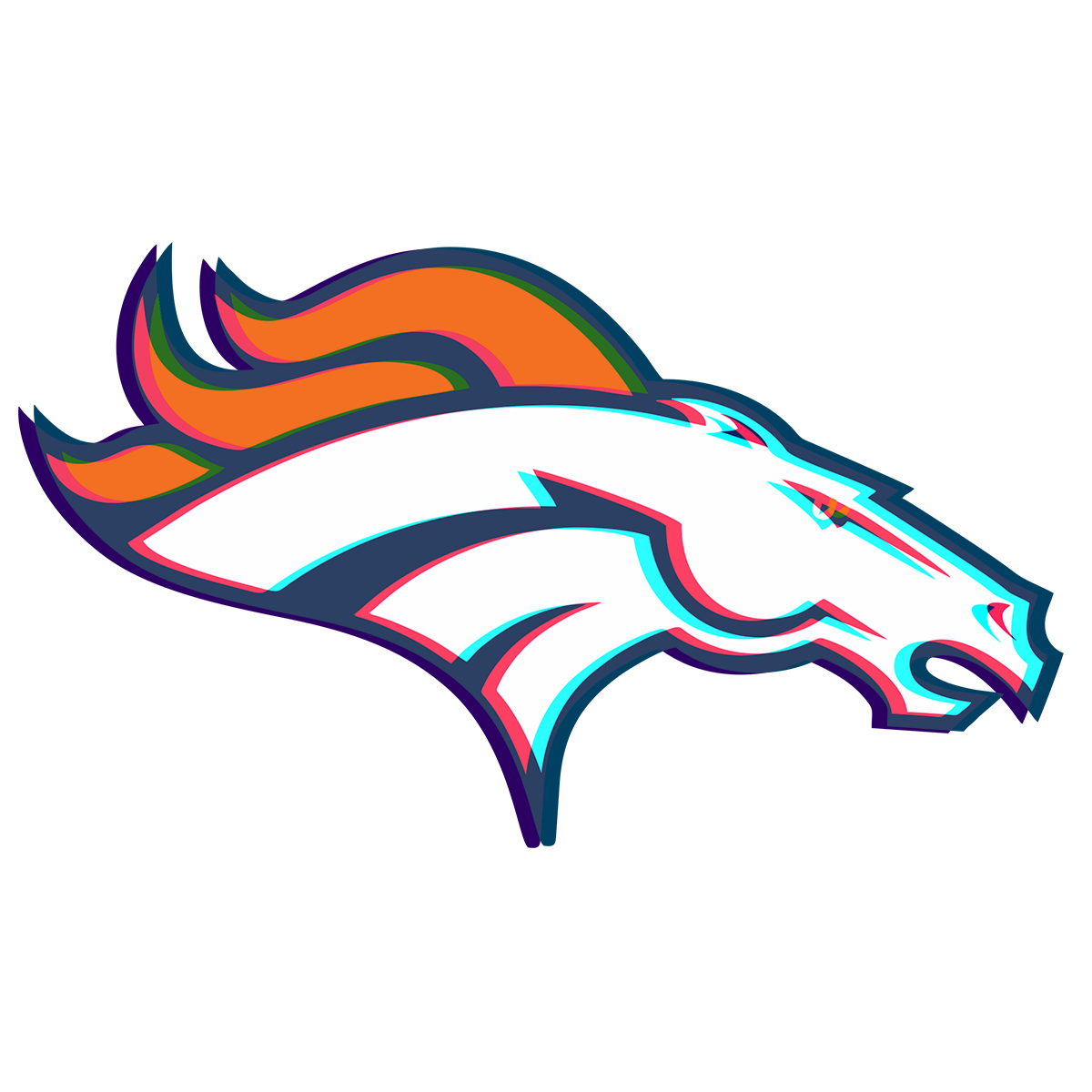 Phantom Denver Broncos logo decal supplier